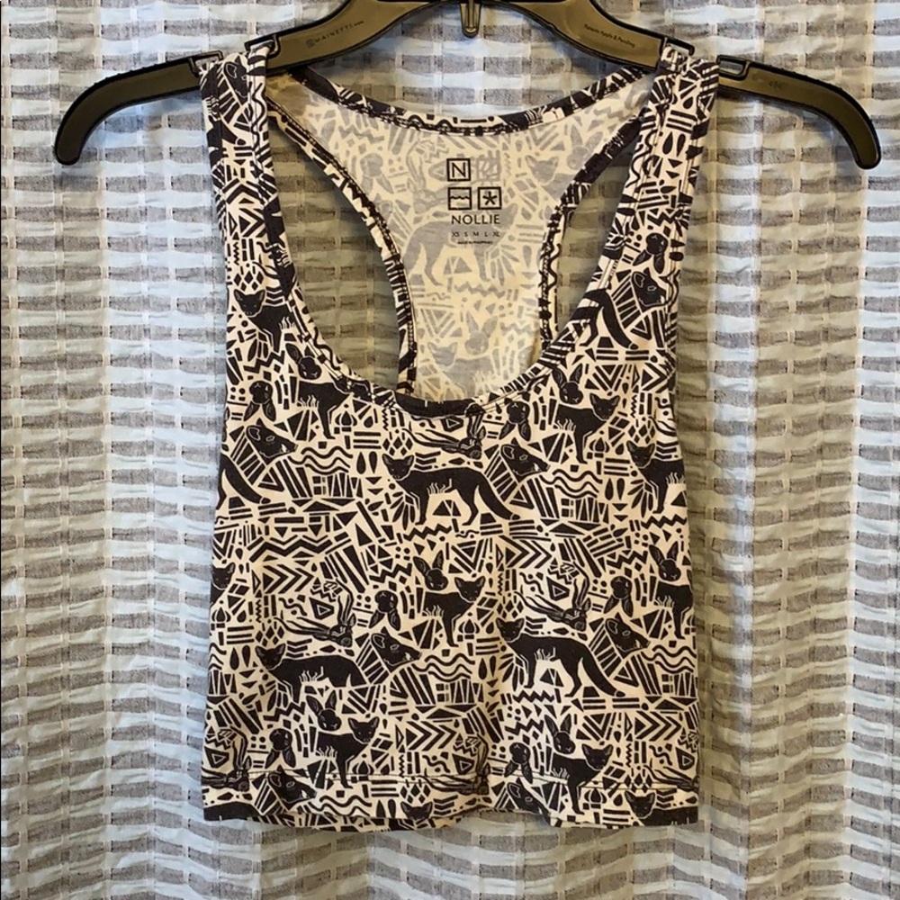 Black & White Animal Crop Top